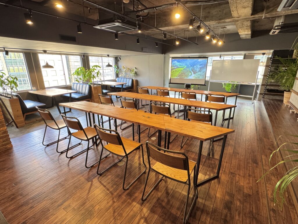 レンタルスペースRANATAIL南森町フロア貸切プランレイアウト例